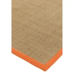 Covor orange din sisal bumbac modern outdoor model uni Sisal Linen Orange 4 mm 200x300 cm SISA200300ORAN