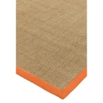 Covor orange din sisal bumbac modern outdoor model uni Sisal Linen Orange 4 mm 068x240 cm SISA068240ORAN