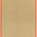 Covor orange din sisal bumbac modern outdoor model uni Sisal Linen Orange 4 mm 068×300 cm SISA068300ORAN