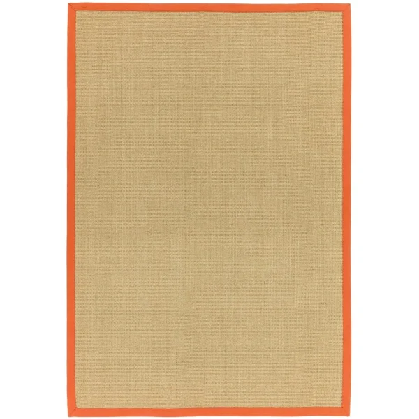 Covor orange din sisal bumbac modern outdoor model uni Sisal Linen Orange 4 mm 120x180 cm SISA120180ORAN