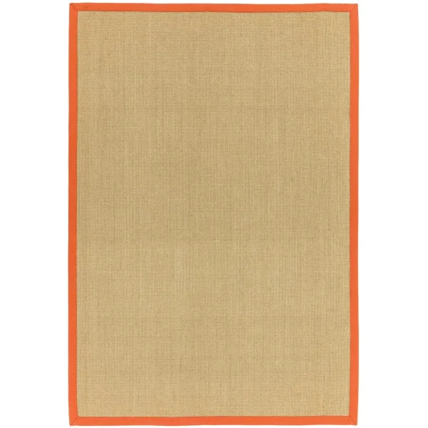 Covor orange din sisal bumbac modern outdoor model uni Sisal Linen Orange 4 mm 240x340 cm SISA240340ORAN