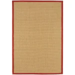 Covor rosu din sisal bumbac modern outdoor model uni Sisal Linen Red 4 mm 240×340 cm SISA240340REDD