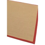 Covor rosu din sisal bumbac modern outdoor model uni Sisal Linen Red 4 mm 240x340 cm SISA240340REDD
