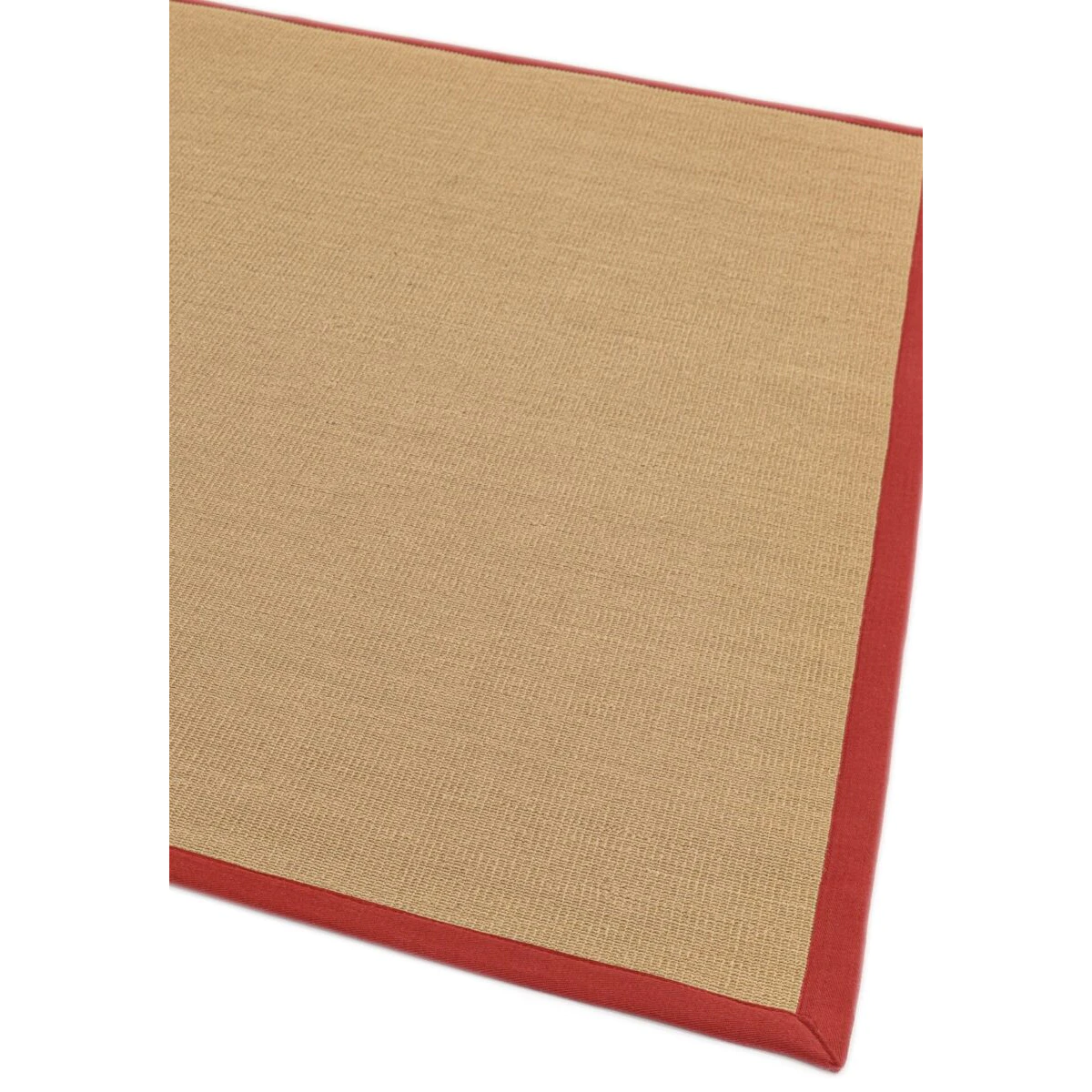 Covor rosu din sisal bumbac modern outdoor model uni Sisal Linen Red 4 mm 240x340 cm SISA240340REDD