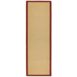 Covor rosu din sisal bumbac modern outdoor model uni Sisal Linen Red 4 mm 240x340 cm SISA240340REDD
