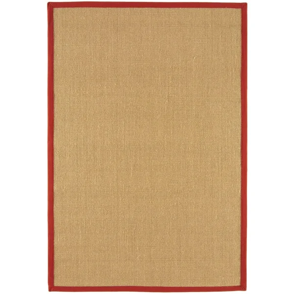 Covor rosu din sisal bumbac modern outdoor model uni Sisal Linen Red 4 mm 120x180 cm SISA120180REDD
