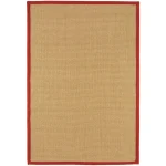 Covor rosu din sisal bumbac modern outdoor model uni Sisal Linen Red 4 mm 160×230 cm SISA160230REDD
