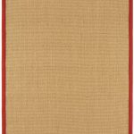 Covor rosu din sisal bumbac modern outdoor model uni Sisal Linen Red 4 mm 068×240 cm SISA068240REDD
