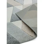 Covor pufos gri modern model geometric Sketch Rhombus Grey 13 mm 160x230 cm SKET1602300001