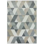 Covor pufos gri modern model geometric Sketch Rhombus Grey 13 mm 160×230 cm SKET1602300001