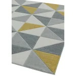 Covor pufos ocru modern model geometric Sketch Cubic Ochre 13 mm 80x150 cm SKET0801500006