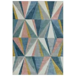 Covor pufos multicolor modern model geometric Sketch Diamond Multi 13 mm 160x230 cm SKET1602300004