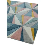 Covor pufos multicolor modern model geometric Sketch Diamond Multi 13 mm 160x230 cm SKET1602300004