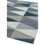 Covor pufos albastru modern model geometric Sketch Kite Blue 13 mm 160x230 cm SKET1602300007