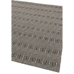 Covor negru din bumbac lână lucrat manual modern outdoor model geometric Sloan Black 4 mm 100x150 cm SLOA100150BLAC