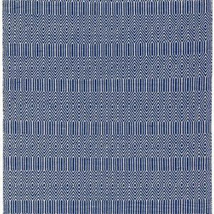 Covor albastru bombac, geometric modern Sloan Blue, 100x150 cm