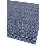 Covor manual Sloan Blue, bumbac lână, geometric, Asiatic, 120x170