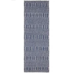 Covor manual Sloan Blue, bumbac lână, geometric, Asiatic, 120x170