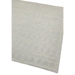Covor ou de rață din bumbac lână lucrat manual modern outdoor model geometric Sloan Duck Egg 4 mm 66x200 cm SLOA066200DUCK