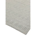Covor ou de rață din bumbac lână lucrat manual modern outdoor model geometric Sloan Duck Egg 4 mm 66x200 cm SLOA066200DUCK