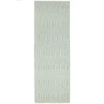 Covor ou de rață din bumbac lână lucrat manual modern outdoor model geometric Sloan Duck Egg 4 mm 66x200 cm SLOA066200DUCK
