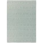 Covor ou de rață din bumbac lână lucrat manual modern outdoor model geometric Sloan Duck Egg 4 mm 120×170 cm SLOA120170DUCK