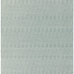 Covor ou de rață din bumbac lână lucrat manual modern outdoor model geometric Sloan Duck Egg 4 mm 66×200 cm SLOA066200DUCK