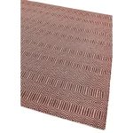 Covor din bumbac lână lucrat manual modern outdoor model geometric Sloan Marsala 4 mm 200x300 cm SLOA200300MARS
