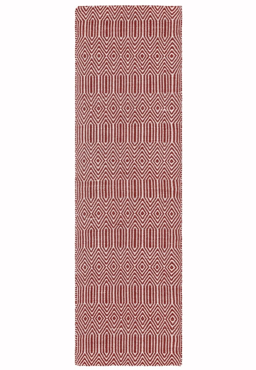 Covor din bumbac lână lucrat manual modern outdoor model geometric Sloan Marsala 4 mm 160x230 cm SLOA160230MARS - imagine 6