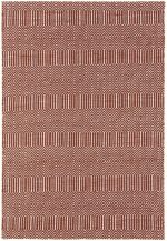Covor din bumbac lână lucrat manual modern outdoor model geometric Sloan Marsala 4 mm 160x230 cm SLOA160230MARS