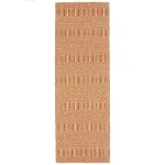 Covor orange din bumbac lână lucrat manual modern outdoor model geometric Sloan Orange 4 mm 120x170 cm SLOA120170ORAN
