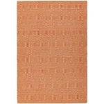 Covor orange din bumbac lână lucrat manual modern outdoor model geometric Sloan Orange 4 mm 120×170 cm SLOA120170ORAN