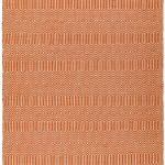 Covor orange din bumbac lână lucrat manual modern outdoor model geometric Sloan Orange 4 mm 160×230 cm SLOA160230ORAN