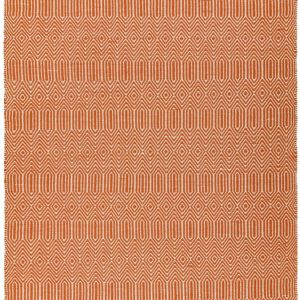 Covor orange din bumbac lână lucrat manual modern outdoor model geometric Sloan Orange 4 mm 160x230 cm SLOA160230ORAN