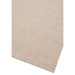 Covor roz din bumbac lână lucrat manual modern outdoor model geometric Sloan Pink 4 mm 200x300 cm SLOA200300PINK