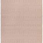 Covor roz din bumbac lână lucrat manual modern outdoor model geometric Sloan Pink 4 mm 160×230 cm SLOA160230PINK