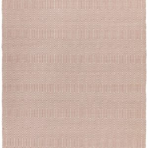 Covor roz din bumbac lână lucrat manual modern outdoor model geometric Sloan Pink 4 mm 160x230 cm SLOA160230PINK
