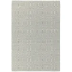 Covor argintiu din bumbac lână lucrat manual modern outdoor model geometric Sloan Silver 4 mm 66x200 cm SLOA066200SILV