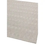 Covor argintiu din bumbac lână lucrat manual modern outdoor model geometric Sloan Silver 4 mm 66x200 cm SLOA066200SILV
