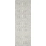 Covor argintiu din bumbac lână lucrat manual modern outdoor model geometric Sloan Silver 4 mm 160x230 cm SLOA160230SILV
