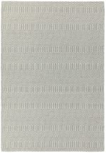 Covor argintiu din bumbac lână lucrat manual modern outdoor model geometric Sloan Silver 4 mm 66x200 cm SLOA066200SILV
