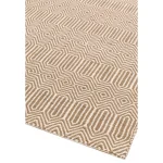Covor taupe din bumbac lână lucrat manual modern outdoor model geometric Sloan Taupe 4 mm 120x170 cm SLOA120170TAUP