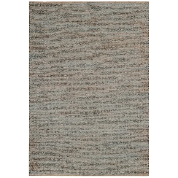 Covor argintiu din iută lucrat manual modern model uni Soumak Silver 6 mm 66x200 cm SOUM066200SILV