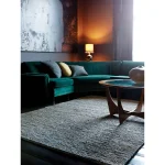 Covor argintiu din iută lucrat manual modern model uni Soumak Silver 6 mm 160x230 cm SOUM160230SILV