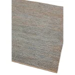 Covor argintiu din iută lucrat manual modern model uni Soumak Silver 6 mm 66x200 cm SOUM066200SILV