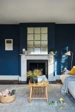 Vopsea albastra mata 7 la suta luciu pentru interior Farrow and Ball Mostra Stiffkey Blue No. 281 100 ml
