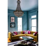 Vopsea albastra mata 7 la suta luciu pentru interior Farrow and Ball Mostra Stone Blue No. 86 100 ml
