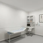 Tapet PVC gri antimicrobian Modul 201, spitale și clinici, Fatra Lino