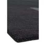 Covor gri din lână vâscoză lucrat manual modern model geometric Tate Charcoal 9 mm 200x290 cm TATE200290CHAR