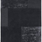 Covor gri din lână vâscoză lucrat manual modern model geometric Tate Charcoal 9 mm 160×230 cm TATE160230CHAR